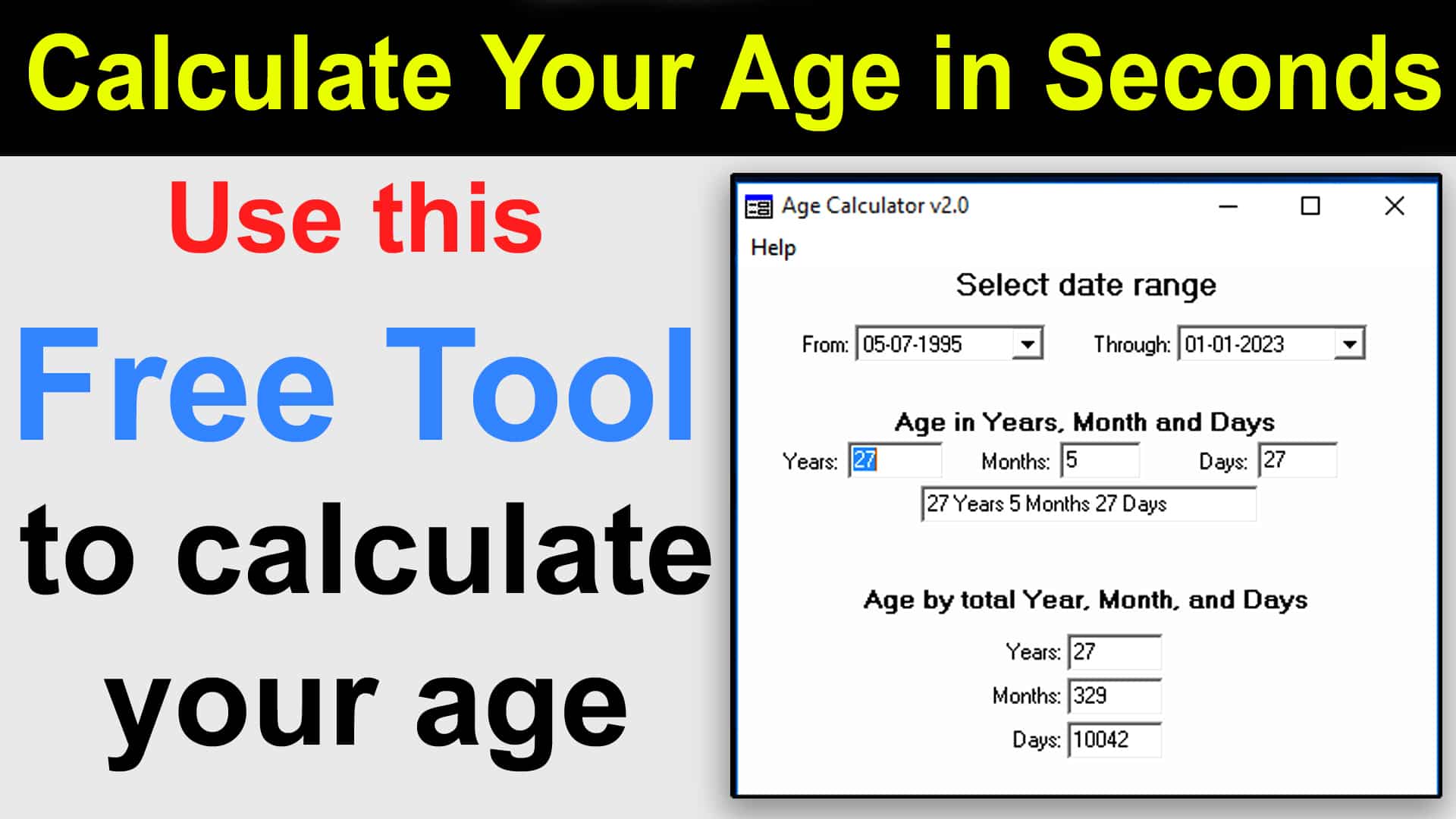 Age Calculator Calculate age from date of birth Online society