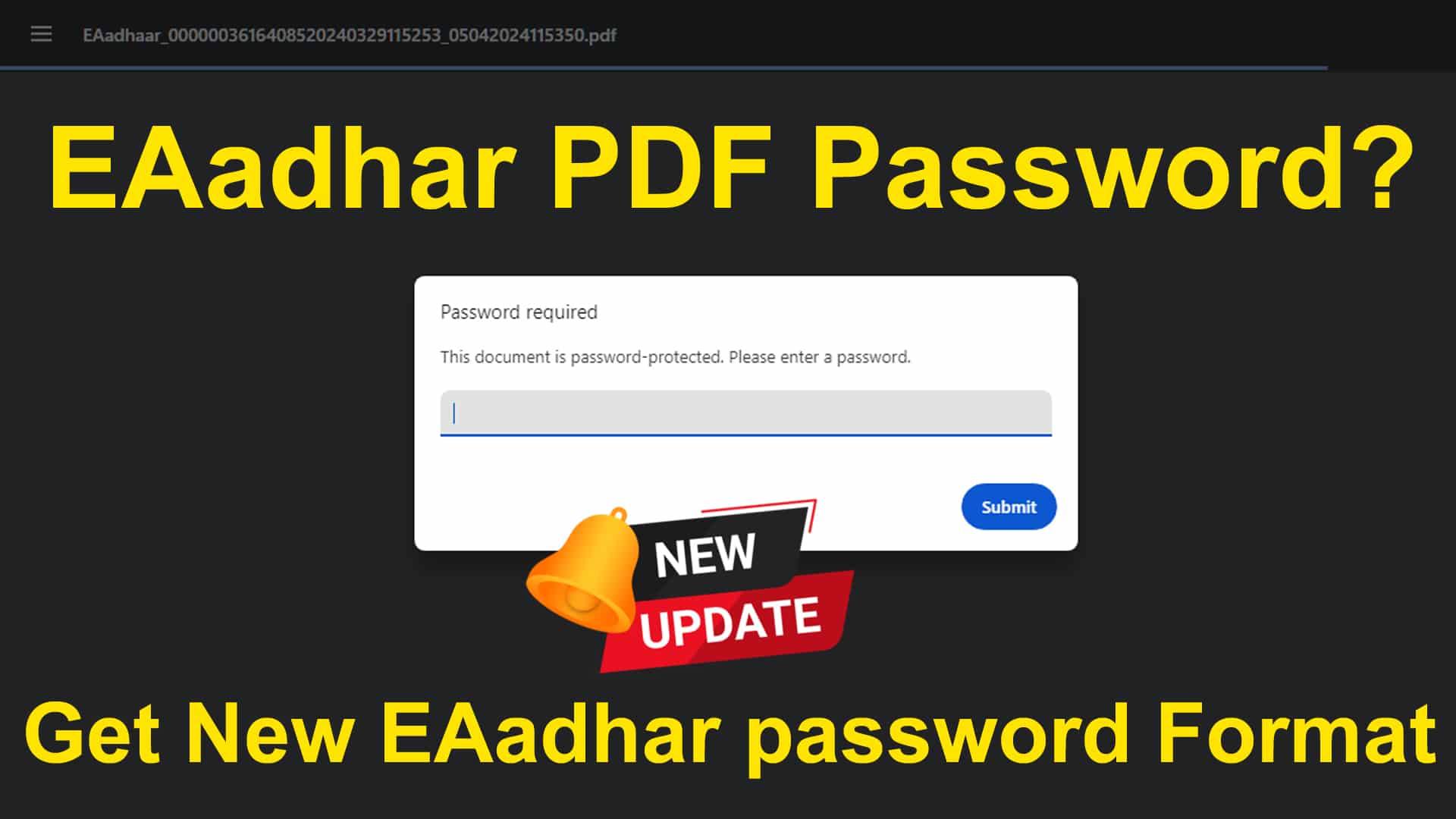Eaadhar password format