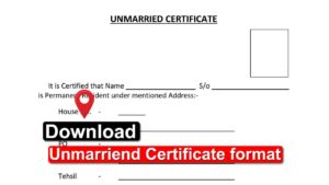 Unmarried Certificate pdf download