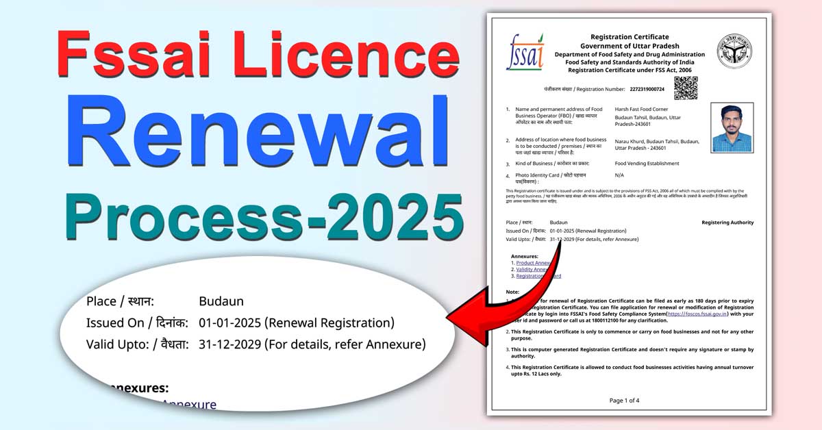 Fssai License Renewal